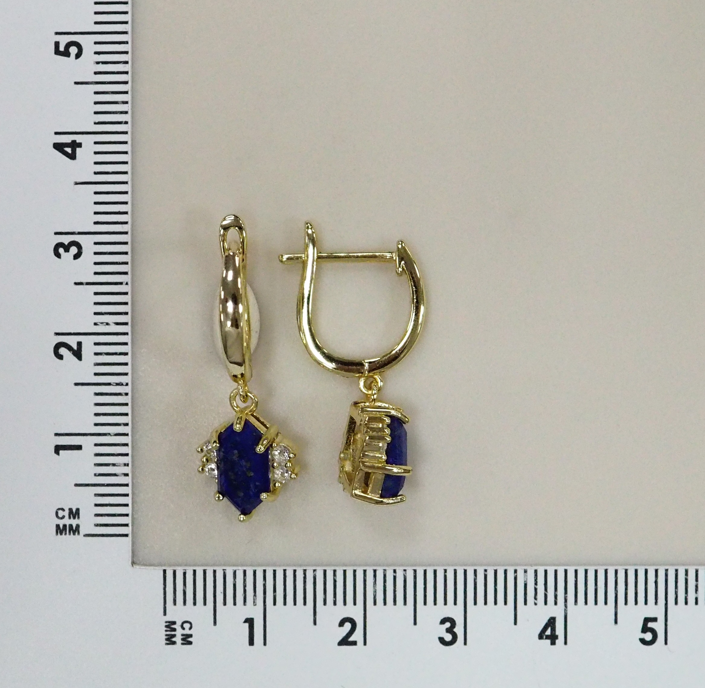 Серебряные серьги с лазуритами